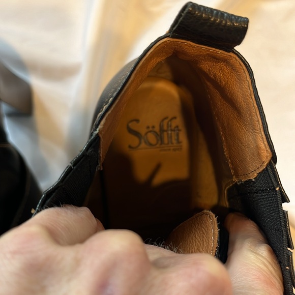 Sofft | women’s black high heel boots with buckle strap and laces shoe size 11 - Picture 3 of 15